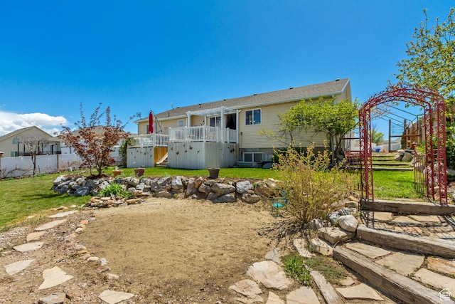 126 W Casi Way, Saratoga Springs, UT 84045 - rear view of house with a wooden deck