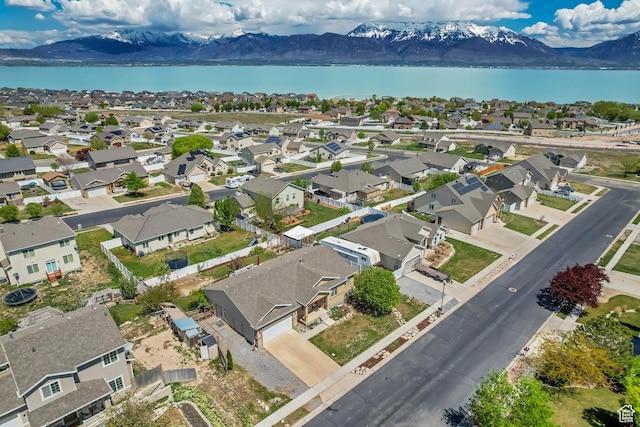 126 W Casi Way, Saratoga Springs, UT 84045 - aerial view of residential area featuring a water and mountain view