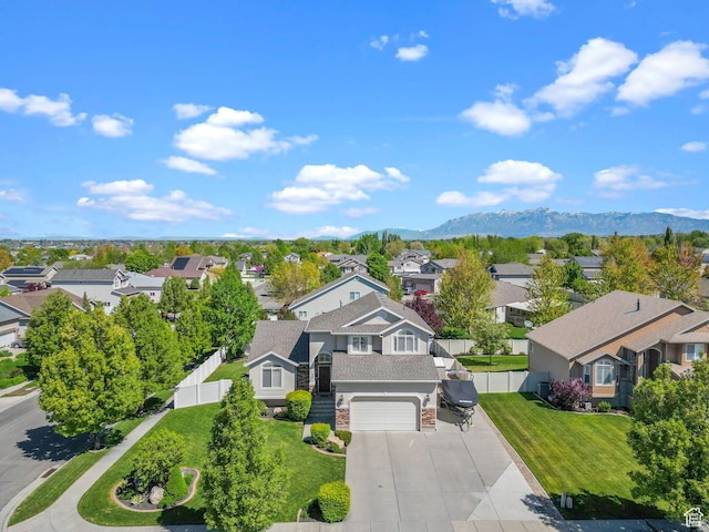 2582 W 1890 N, Clinton, UT 84015 - drone / aerial view with a residential view and a mountain view