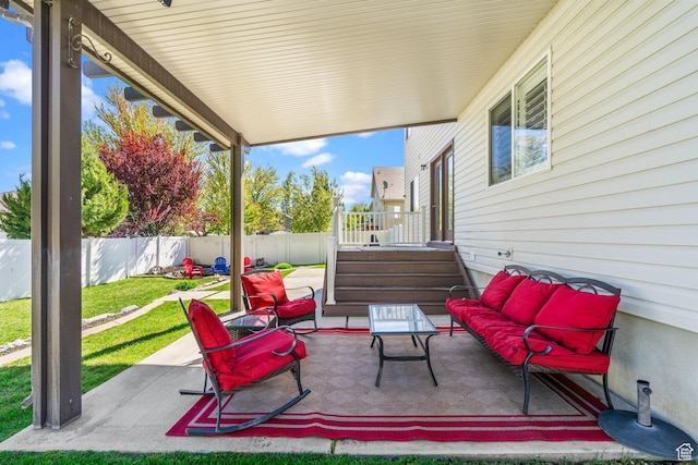2582 W 1890 N, Clinton, UT 84015 - view of patio with a fenced backyard and outdoor lounge area