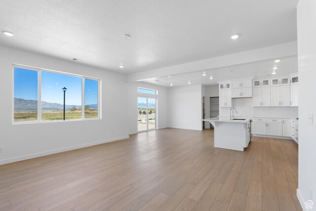 894 S 1100 W, American Fork, UT 84003 - kitchen featuring light wood finished floors, baseboards, open floor plan, and a sink