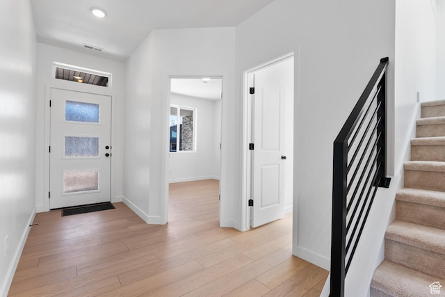 894 S 1100 W, American Fork, UT 84003 - entryway with stairway, recessed lighting, baseboards, and light wood-style floors