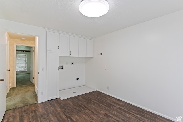731 W 3750 N, Pleasant View, UT 84414 - laundry area with washer hookup, hookup for an electric dryer, cabinet space, baseboards, and dark wood-style floors