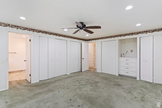 731 W 3750 N, Pleasant View, UT 84414 - unfurnished bedroom with recessed lighting, carpet, multiple closets, and ensuite bath