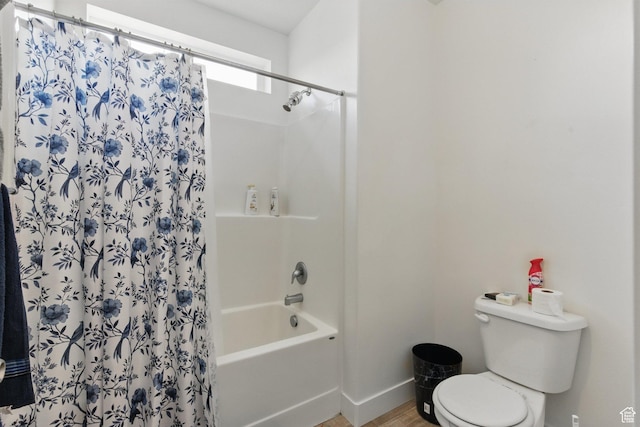 3647 W 1530 N Unit Hh204, Lehi, UT 84043 - full bathroom featuring baseboards, wood finished floors, shower / bath combo, and toilet