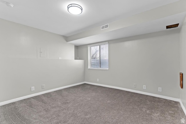 3559 W Lexington View Dr, West Jordan, UT 84088 - spare room with visible vents, baseboards, and dark carpet