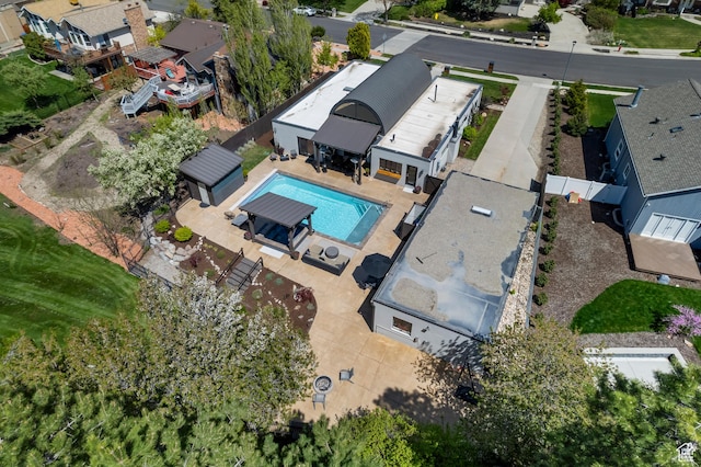 bird's eye view featuring a residential view