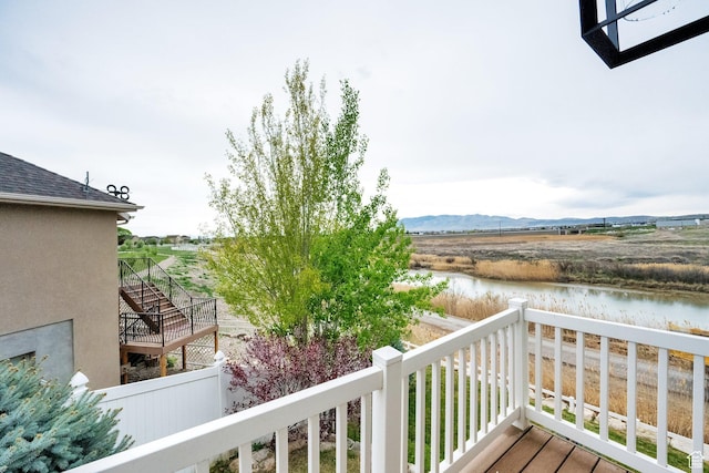 2693 W 2400 N, Lehi, UT 84043 - balcony with stairs and a water and mountain view
