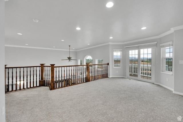 2693 W 2400 N, Lehi, UT 84043 - spare room with carpet floors, baseboards, a ceiling fan, and recessed lighting