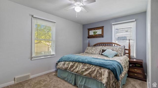 278 S 750 E, Clearfield, UT 84015 - carpeted bedroom featuring baseboards, ceiling fan, and visible vents