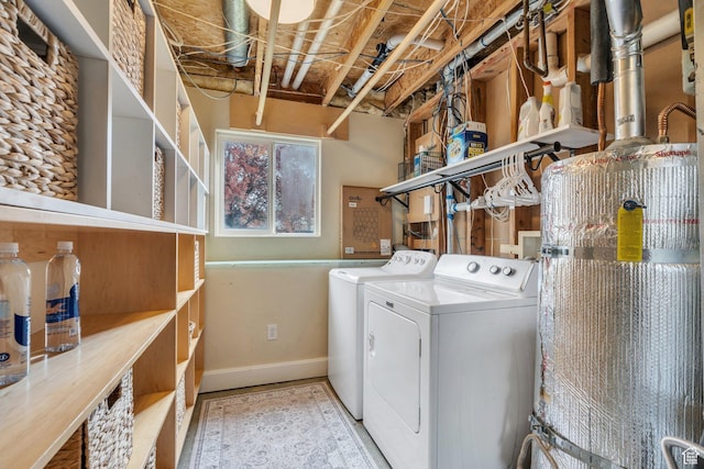 2363 W 960 N, Provo, UT 84601 - laundry room featuring separate washer and dryer, laundry area, and baseboards