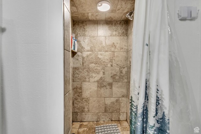 133 E 7th St S, Ogden, UT 84404 - bathroom with a tile shower and stone finish floor