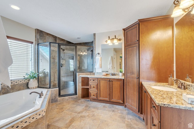 2797 W Fox Hunters Loop, Lehi, UT 84043 - full bath with vanity, a stall shower, and a garden tub