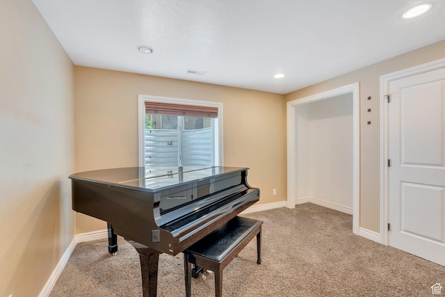 2797 W Fox Hunters Loop, Lehi, UT 84043 - sitting room featuring carpet flooring, recessed lighting, baseboards, and visible vents
