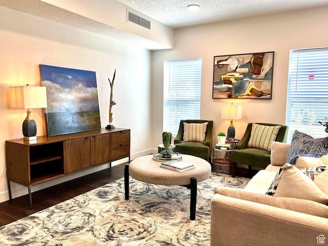 6495 Serviceberry Dr Unit B208, Park City, UT 84098 - living room with a healthy amount of sunlight, baseboards, dark wood-type flooring, and visible vents