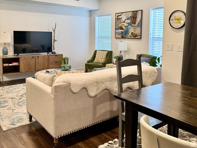 6495 Serviceberry Dr Unit B208, Park City, UT 84098 - living area featuring dark wood-style flooring