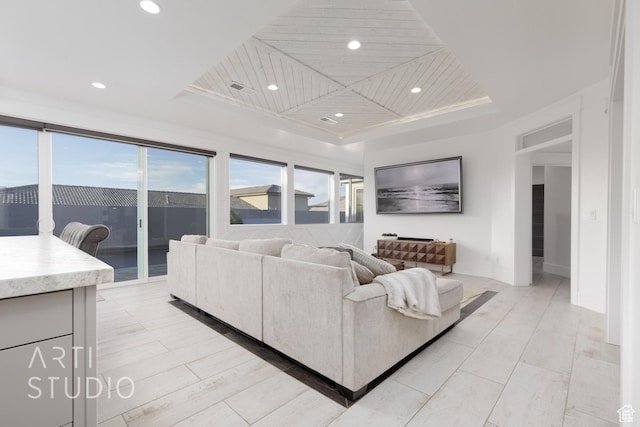 3658 W 2510 S, Hurricane, UT 84737 - living area featuring a tray ceiling and recessed lighting