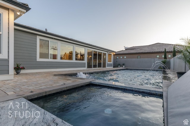 3658 W 2510 S, Hurricane, UT 84737 - view of pool with a fenced backyard, an in ground hot tub, a patio, and a fenced in pool