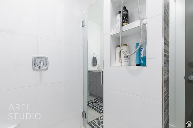 3658 W 2510 S, Hurricane, UT 84737 - bathroom featuring vanity and a shower stall