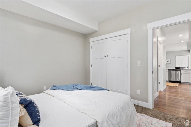 404 W 2700 S, Bountiful, UT 84010 - bedroom featuring baseboards, a closet, and recessed lighting