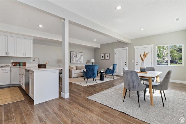 404 W 2700 S, Bountiful, UT 84010 - dining space featuring dark wood-type flooring, baseboards, and recessed lighting