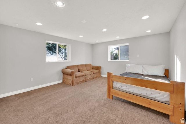 257 E Kingdon S, North Salt Lake, UT 84054 - carpeted bedroom with baseboards, multiple windows, and recessed lighting
