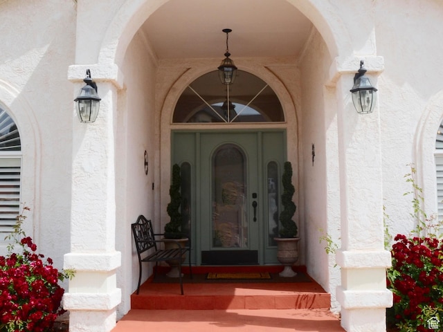 1087 E Fort Pierce Dr, St George, UT 84790 - view of exterior entry with stucco siding