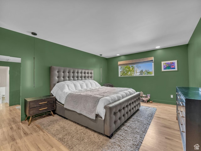 4363 S Butternut Rd E, Holladay, UT 84124 - bedroom with baseboards, recessed lighting, and light wood-style flooring