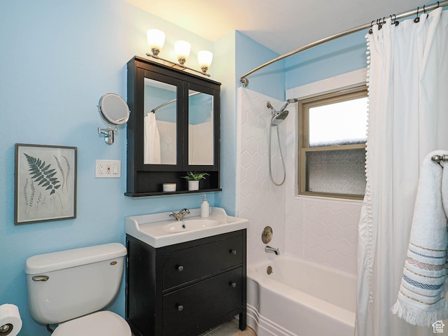 1453 E Vine St S, Murray, UT 84121 - bathroom featuring toilet, shower / bath combination with curtain, and vanity