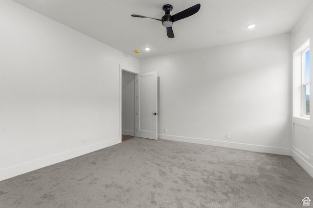 2316 S 2925 W, Cedar City, UT 84720 - carpeted spare room featuring recessed lighting, a ceiling fan, and baseboards