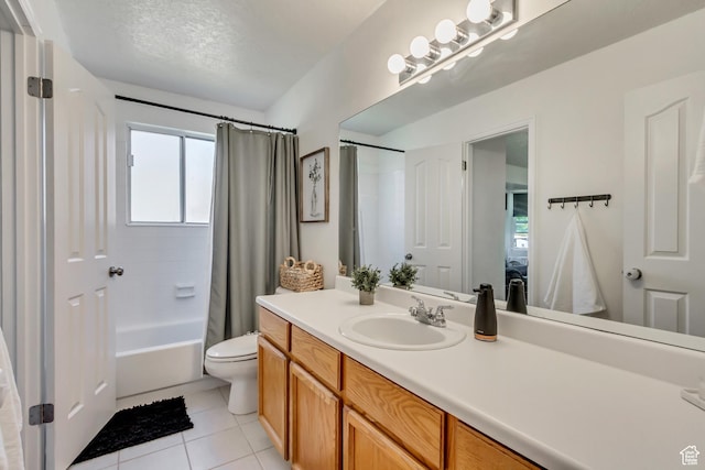 1235 W 1870 N, Lehi, UT 84043 - bathroom with tile patterned floors, shower / bathtub combination with curtain, vanity, and toilet