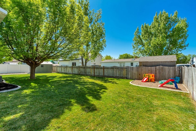1235 W 1870 N, Lehi, UT 84043 - view of yard featuring a fenced backyard and a playground