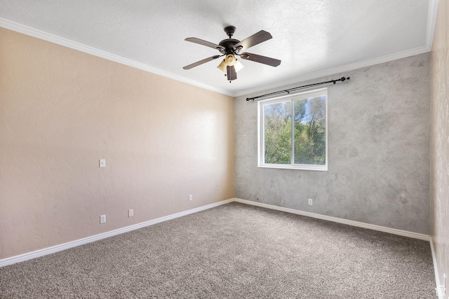1474 S 430 W Unit 23, Orem, UT 84058 - empty room with baseboards, carpet flooring, a ceiling fan, and ornamental molding