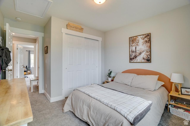 2130 S 450 E, Heber City, UT 84032 - bedroom featuring a closet, baseboards, and light carpet