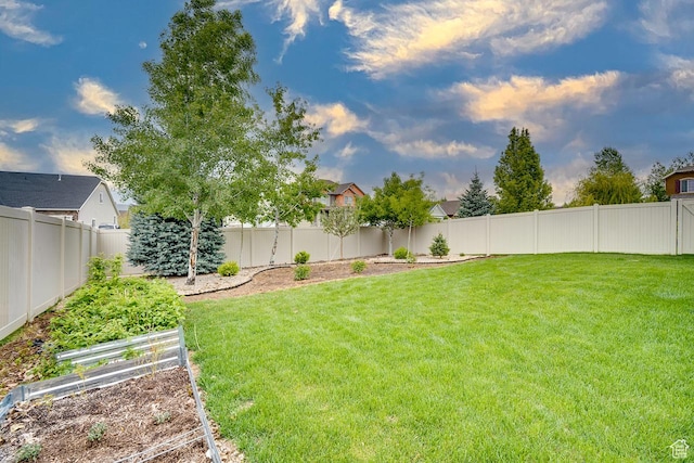 2130 S 450 E, Heber City, UT 84032 - view of yard featuring a fenced backyard and a vegetable garden