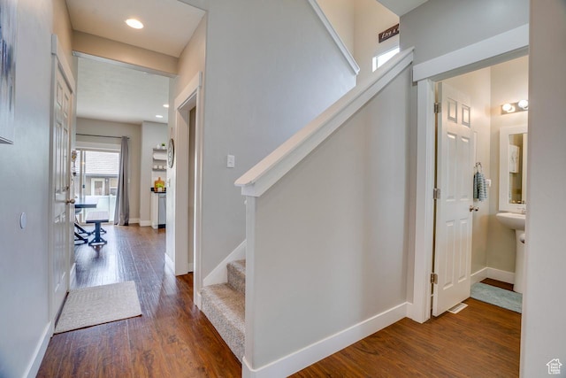 2130 S 450 E, Heber City, UT 84032 - stairs featuring recessed lighting, baseboards, and wood finished floors
