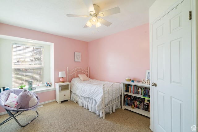2295 E 2150 N, Layton, UT 84040 - bedroom with ceiling fan, light colored carpet, and baseboards
