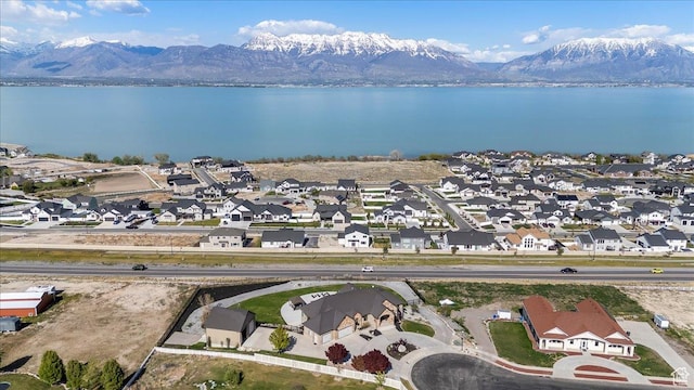 3630 S Panorama Dr W, Saratoga Springs, UT 84045 - bird's eye view with a residential view and a water and mountain view