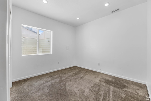 728 W Wild Hyacinth Dr, Saratoga Springs, UT 84045 - empty room featuring recessed lighting, baseboards, visible vents, and carpet