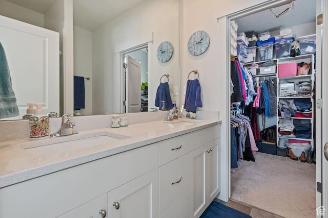 10983 S Lake Run Rd, South Jordan, UT 84009 - bathroom with a walk in closet and double vanity