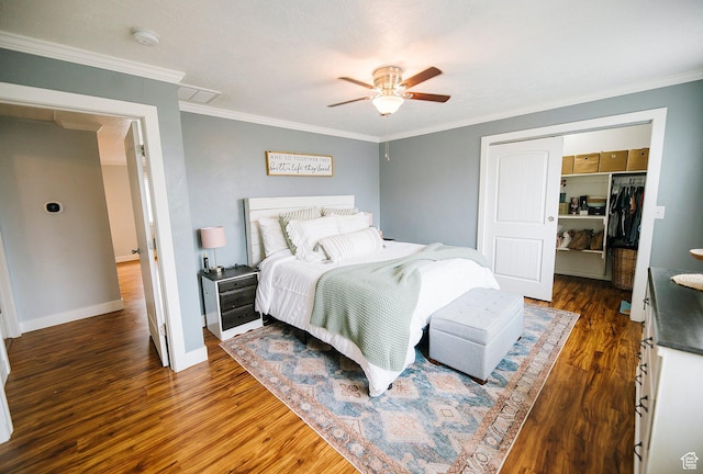 663 W 3500 S, Bountiful, UT 84010 - bedroom with crown molding, a closet, and wood finished floors