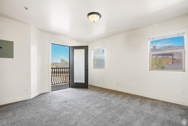 425 S 2220 W Unit 202, Pleasant Grove, UT 84062 - carpeted spare room with baseboards, electric panel, and a healthy amount of sunlight