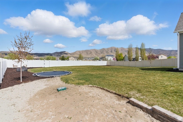 4236 N Magnolia Cir, Eagle Mountain, UT 84005 - view of yard featuring a mountain view and a fenced backyard
