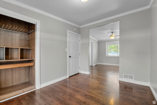 931 E 7800 S, Midvale, UT 84047 - spare room featuring visible vents, baseboards, ceiling fan, and wood finished floors