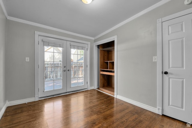931 E 7800 S, Midvale, UT 84047 - unfurnished room featuring french doors, ornamental molding, baseboards, and wood finished floors
