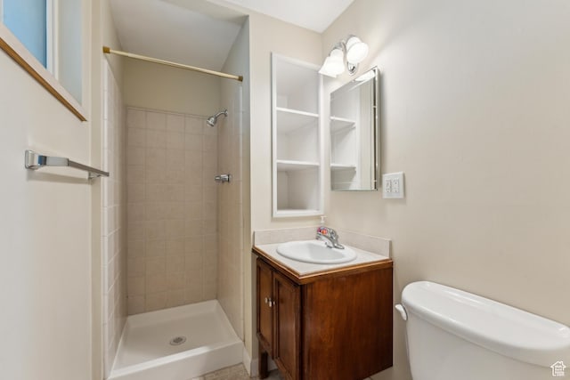 3475 S 3650 E, Millcreek, UT 84109 - bathroom with toilet, a tile shower, and vanity
