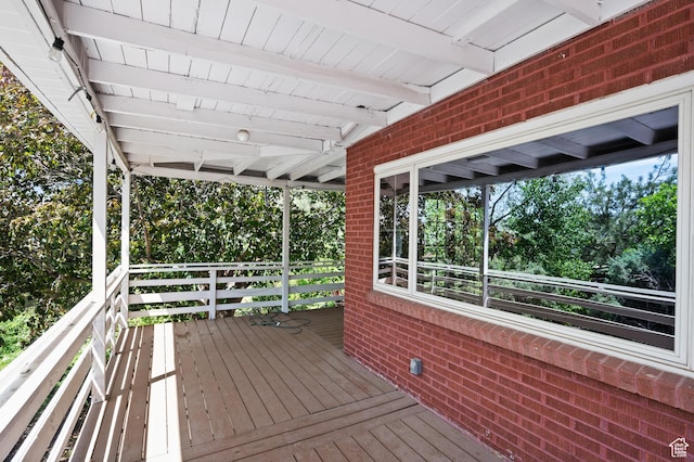 3581 E Yosemite Dr S, Millcreek, UT 84109 - deck featuring view of wooded area