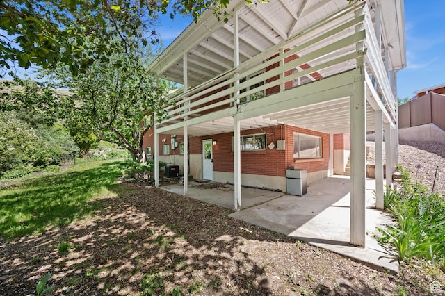 3581 E Yosemite Dr S, Millcreek, UT 84109 - view of patio / terrace featuring a deck and cooling unit
