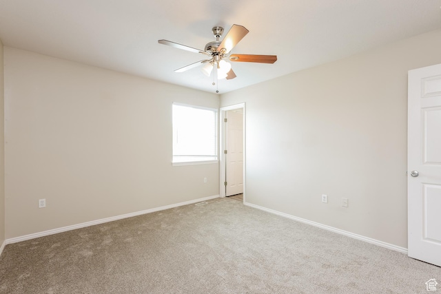 4018 W 5250 S, Roy, UT 84067 - unfurnished room featuring a ceiling fan, baseboards, and light colored carpet