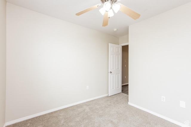 4018 W 5250 S, Roy, UT 84067 - empty room featuring baseboards, a ceiling fan, and light carpet